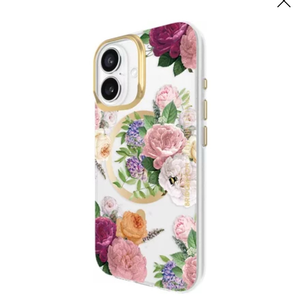 Bridgerton x Elizabeth James Case with MagSafe for iPhone 16 pro - Privy Garden